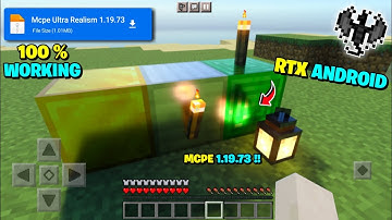 [ Ultra ] Rtx Shader For MCPE 1.19.73+ ❤️ | Render Dragon Support 1.19
