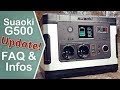 News + FAQ: Suaoki G500 mobile Stromversorgung & 100W Solarpanel Test-Update