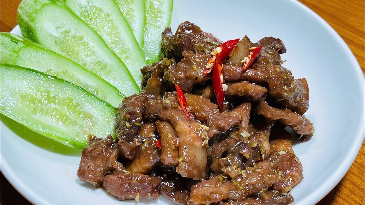 Ba rọi xào mắm ruốc cách làm đơn giản ăn với cơm rất ngon - YouTube
