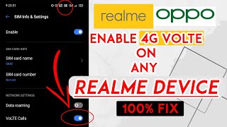 Enable 4G/ VOLTE on all Realme Devices | Volte/LTE Fix feat.Realme 5 pro | 100 % Working
