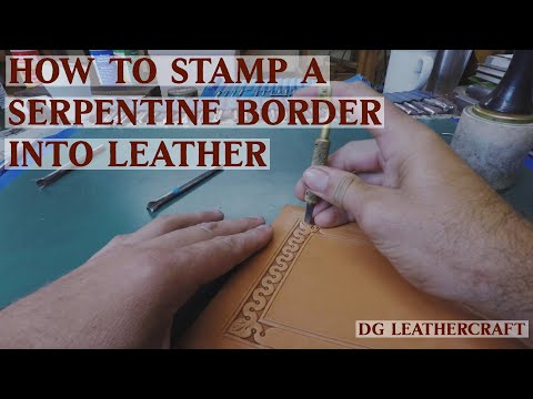 Como carimbar um Border Serpentine em couro