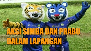Aksi Lucu Maskot Persib, Simba Dan Prabu