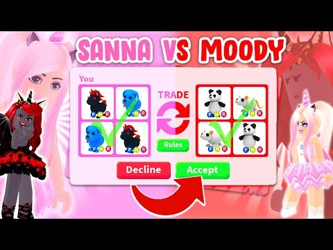 Trading From Iamsannas Account To Get Legendary Items In Adopt Me Roblox Youtube - iamsanna roblox flee the facility with unicorn twins