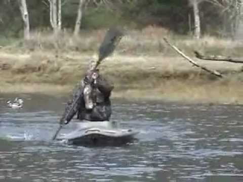 paddling the marsh rat duck boat - youtube