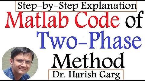 MATLAB Code of the Two Phase Method of LPP
