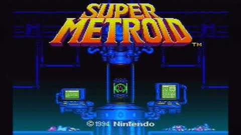 Super Metroid title screen captured on Iomega Buz capture card from 1997