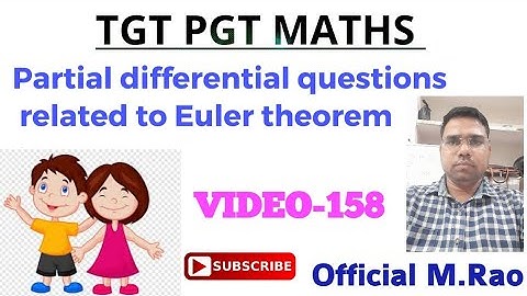 Partial differential tgt pgt maths @official M.rao