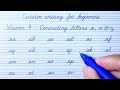 Cursive writing for beginners lesson 4  connecting letters a a to z  cursive handwriting practice