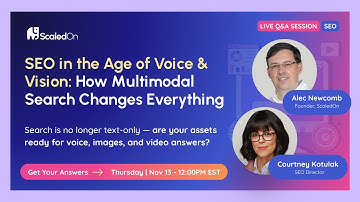 🎙️ ScaledOn SEO Live Q&A Session | Multimodal Search & AI | #AskScaledOn