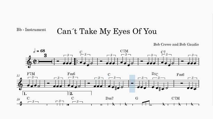 Cant take my eyes off you trumpet sheet music