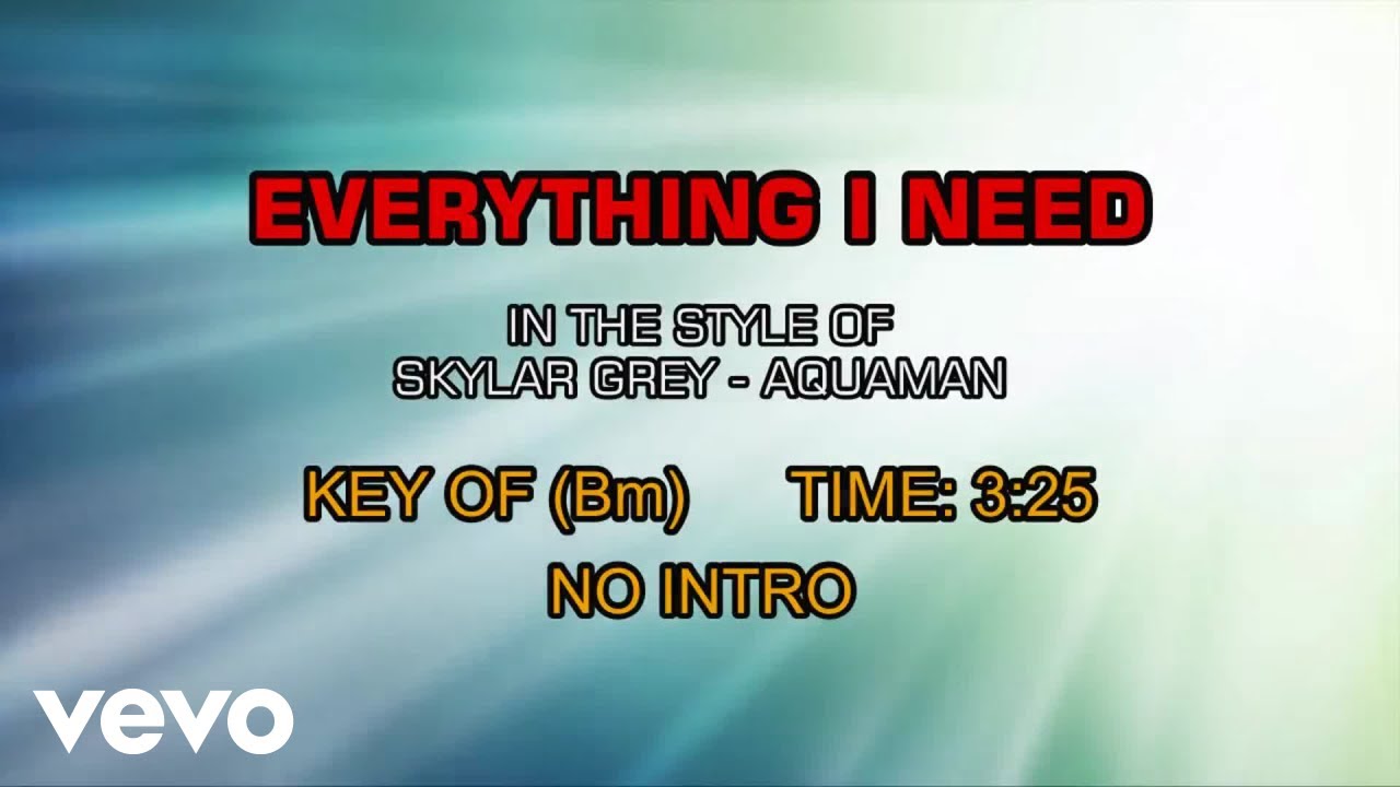 From The Movie Aquaman - Everything I Need (Karaoke)