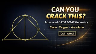 Geometry Puzzle: Area Ratio Using Circle Properties solved in 60 sec✅| CAT &amp; GMAT #logicxonomy_hindi