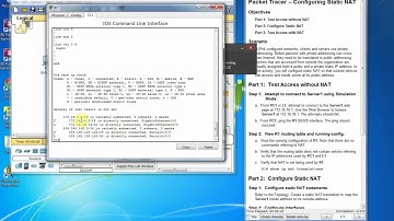 11.2.1.4 Packe Tracer Configuring Static NAT