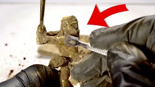 Muddy baseball dirtiest trophy figure cleaning asmr video