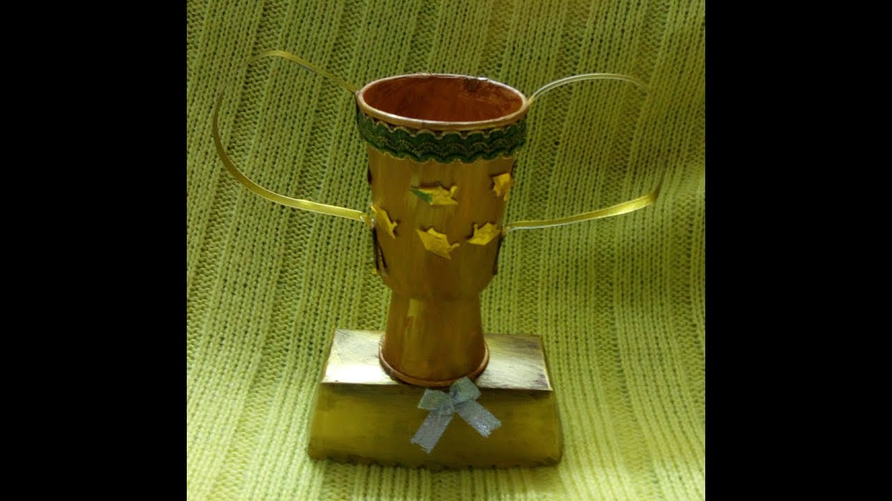 Paper cup trophy/ easy way of making a paper cup trophy/ KIDS DIY YouTube