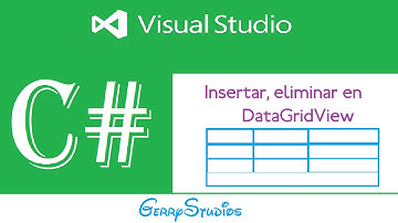 Insertar y eliminar datos de un DataGridView en C# sin usar SQL. Paso a paso.