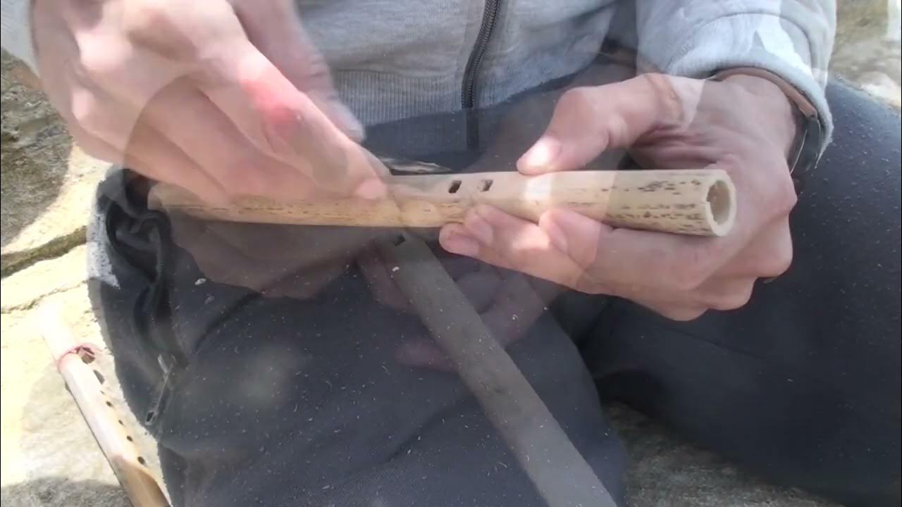 How to make a small native american bamboo flute by the sea YouTube