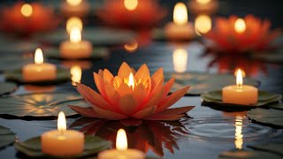 Peaceful Lotus Pond with Warm Candle Glow | Stress Relief & Anti Anxiety Music, Relaxing Spa Music screenshot 4
