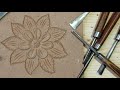 Wood carved flower !! How to wood carving flowers