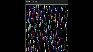 Holographic storm effect in python turtle #animation #python #turtle #fun #colors #rain #raineffect