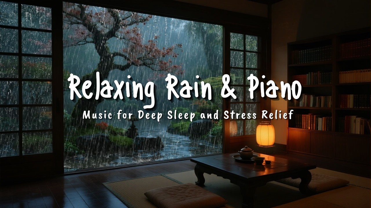 Fall Asleep Fast with Rain Sounds 🌙 Soft Piano Music for Deep Sleep and Calm Nights