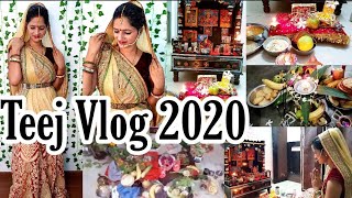 Teej Vlog 2020 | Teej Vrat 2020 खास रहा इसबार | Akele ki Karni padi Pooja