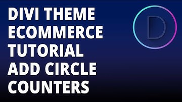 Divi theme eCommerce tutorial - Add Circle Counters