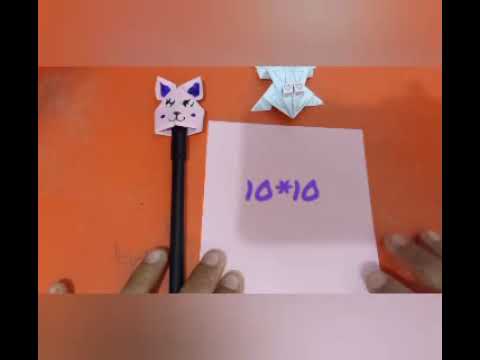 DRY BUNNY FINGER PUPPET_ORIGAMI PENCIL_ TOPPER - YouTube