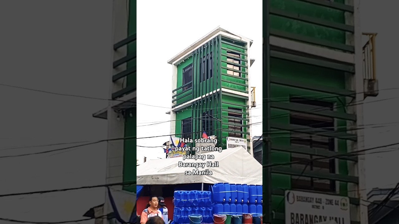 hala sobrang payat ng tatlong palapag na barangay hall sa manila