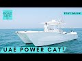 Silvercat 34cc  test drive with twin yamaha 300hp outboards