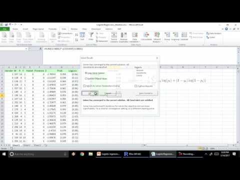 5. Logistic Regression – Generating Logistic estimates using Excel and Log Loss