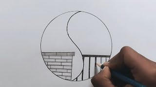 Circle drawing - easy Circle drawing - easy scenery - easy Circle scenery #art #easydrawing 🔴 ⭕