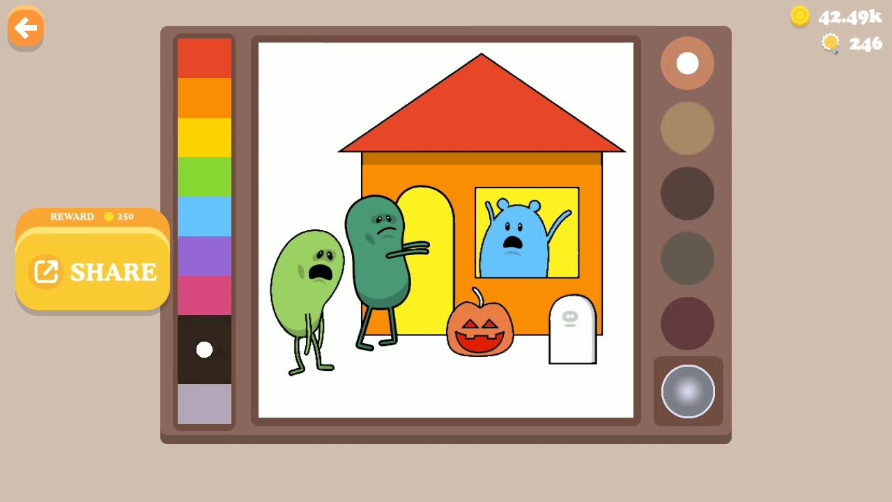 playing dumb ways to draw coloring minigames :)