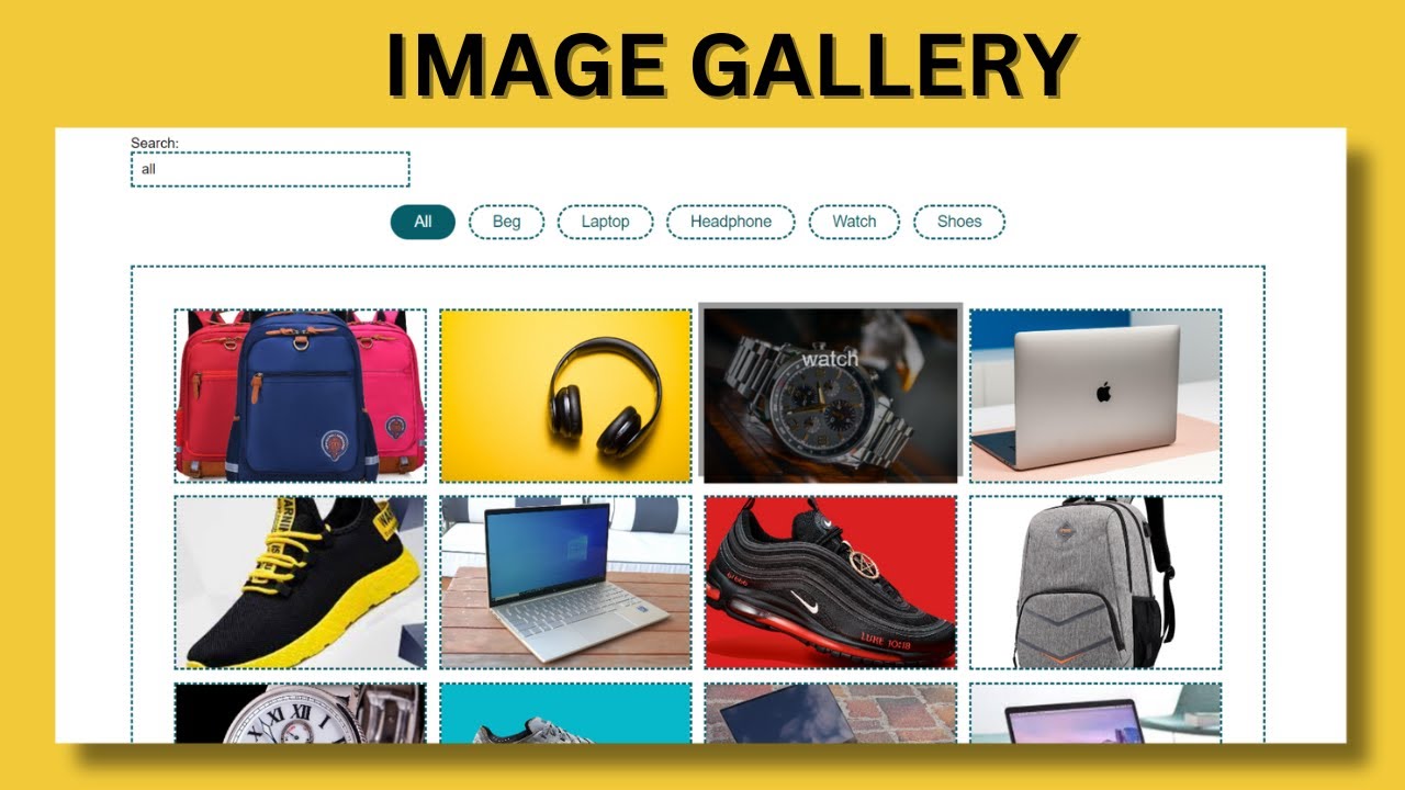Image Gallery using HTML CSS and JavaScript. - YouTube