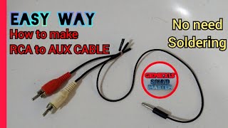 RCA CABLE to AUX conversion in Easy way | No need Soldering | Connect speaker to smartphonephone