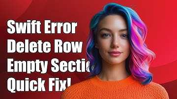 Swift Error: Attempt to Delete Row from Empty UITableView Section Fix