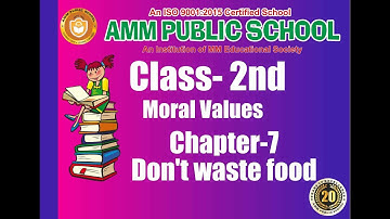 Class- 2nd II Moral Values II Chapter- 7 II Don