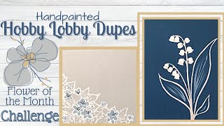 Hobby Lobby Dupes | Handpainted Wall Art | #flowerofthemonthchallenge