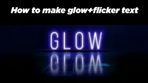 How to make glow + flicker text in kinemaster |kinemaster tutorial | Almighty 50