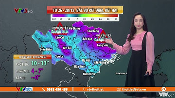 Bản tin thời tiết ngày mai 25/12/2021: Từ 26 - 28/12, Bắc Bộ rét đậm, rét hại | VTVWDB