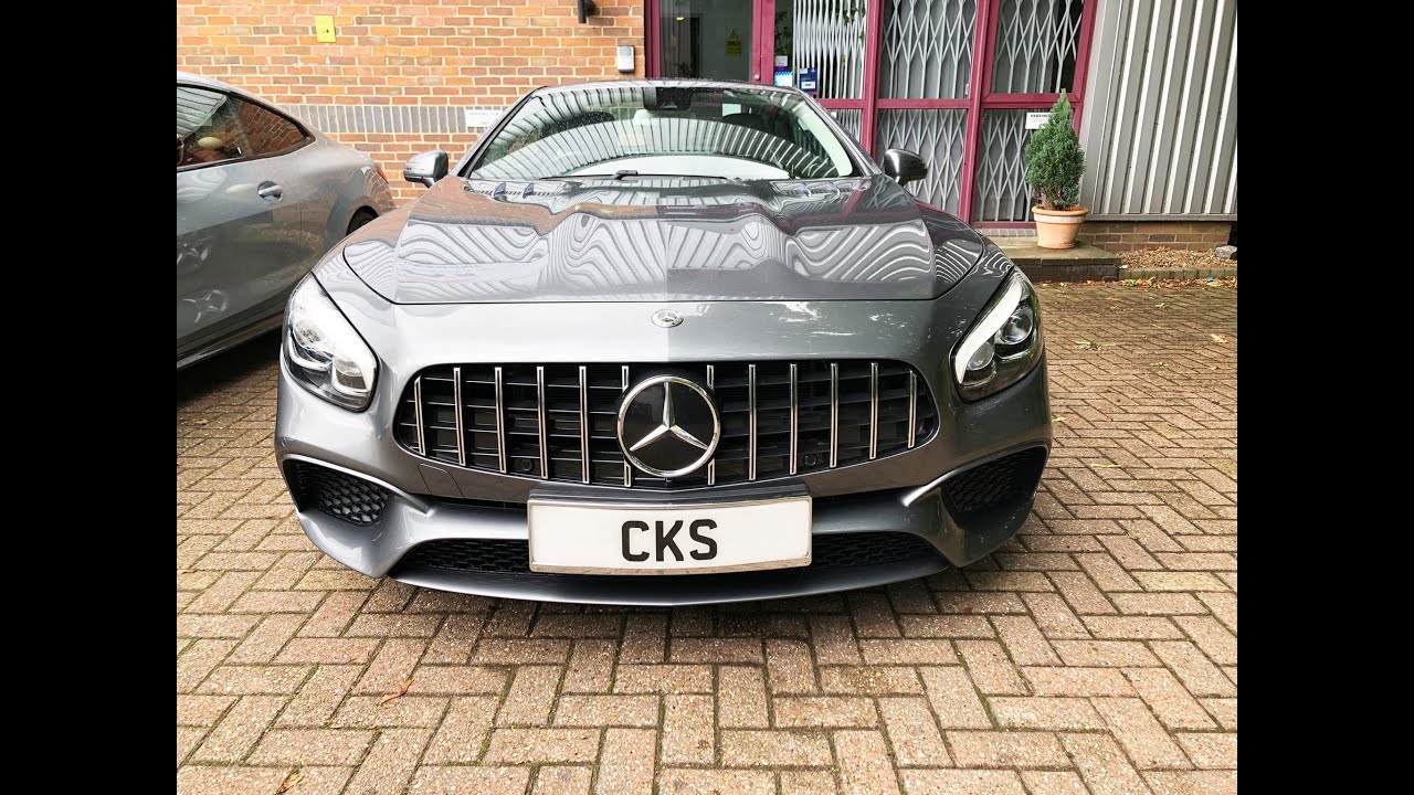 AMG Panamericana Kühlergrill Streben schwarz chrom SL R232