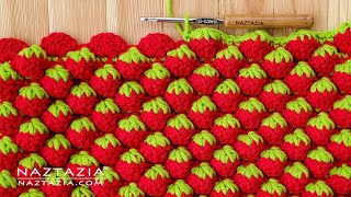 How to Crochet Strawberry Stitch with a Regular Crochet Hook DIY Tutorial