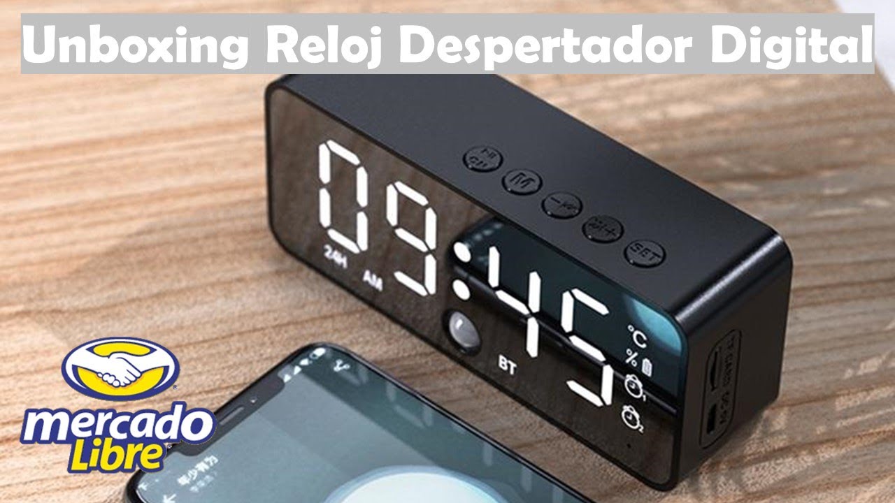 Unboxing #Reloj #Espejo #Despertador Digital Con Bocina #Bluetooth