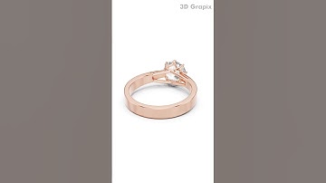 Jewellery CAD Design Rendering Ring - 051|Rose Gold | 360° Realistic View #3dgrapix #3DRendering