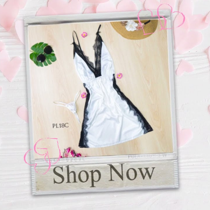 [ LIMITED STOCK ] NIGHTGOWN LINGERIE SEXY PREMIUM WANITA BAJU TIDUR SEKSI PUTIH PL18C