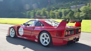 Street Legal Ferrari F40 LM with Straight Pipes - Lovely Exhaust Crackles + Sounds!