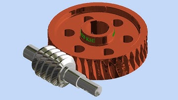 Kết cấu cơ khí, trục vít bánh vít, mô phỏng chuyển động | Vua cơ khí