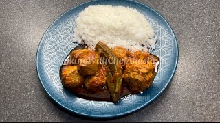 Thiou boulette tuna fish balls with tomato sauce and rice