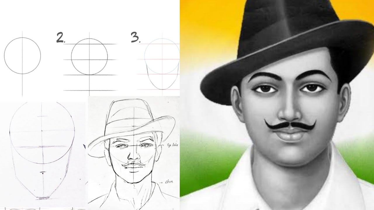 Sketch of Bhagat Singh  India NCC
