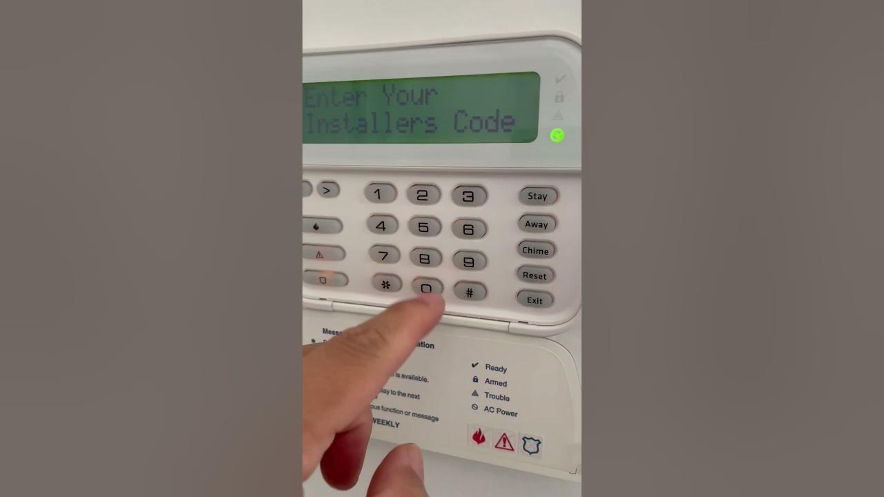 DSC pc1832 installer code programming section (006) - YouTube